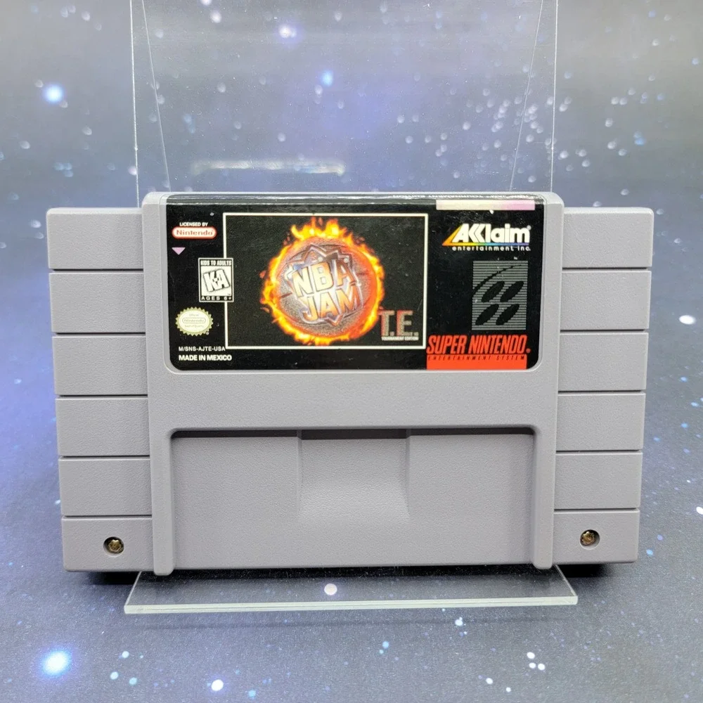 NBA Jam Tournament Edition SNES Super Nintendo Acclaim SNS-006 Game Cartridge